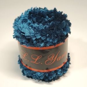 3/$15 L.L. Yarn Tufted Chenille 1.75oz/50g 24yds/22m 100% Polyester Teal Blue